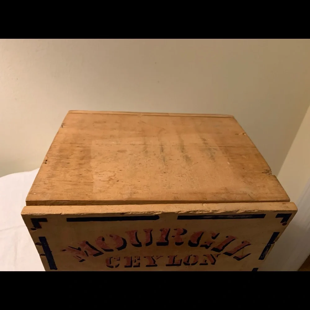 Wooden Shipping Box - 5 Lbs Pekoe Tea. NZ